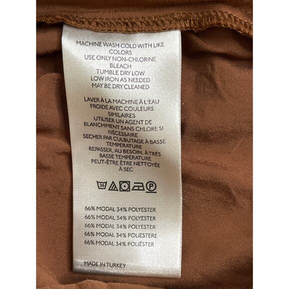 Anthropologie Bungee cord Wide Leg Culottes Brown Pants, size small, MSRP $128 - Picture 12 of 15